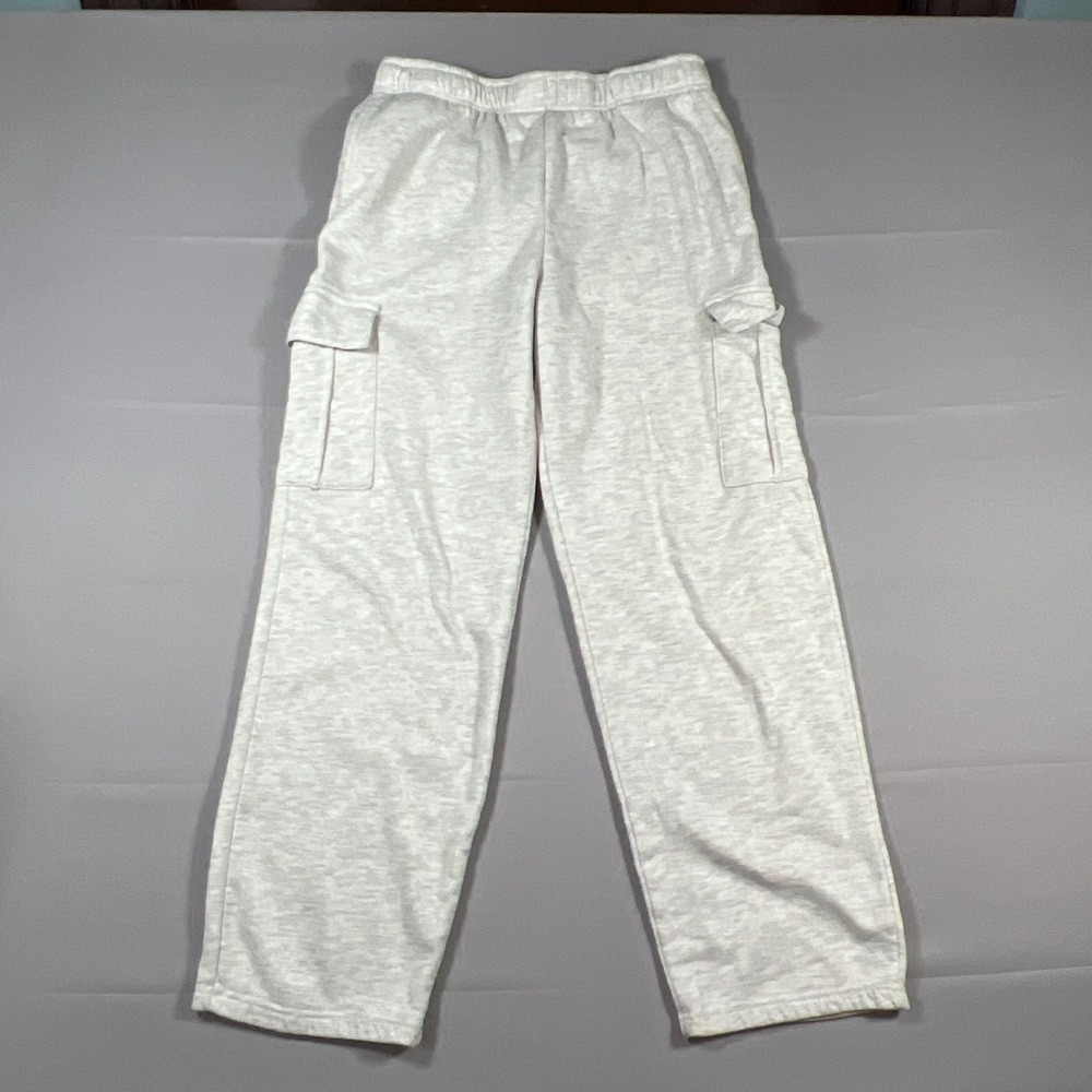 Refuge Athletics Sweatpants Mens Large Heather Gray Cargo Pockets Elastic Waist